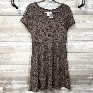 Style & Co. | Heather Brown Black Knit Sweater Dress Size Large NWOT